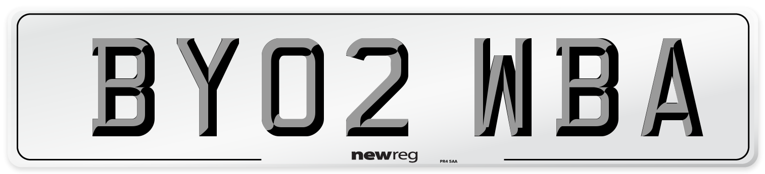 BY02 WBA Number Plate from New Reg